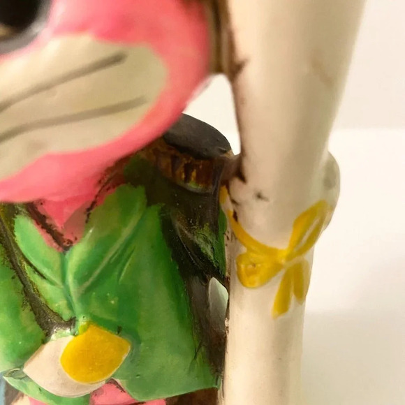 Vintage 1968 OSL Coin Bank Japan Graduating Pink Mouse  7 Inch Tall Figurine - Picture 14 of 16